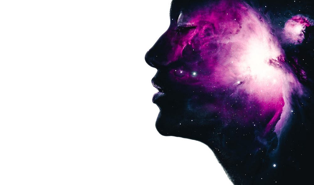 Abstract image representing parallel realities and branching timelines in space